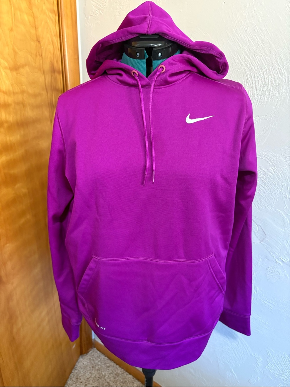Nike Women's Purple/Pink Hooded Sweatshirt with White Swoosh